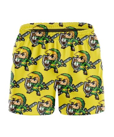 Retro Pixel Hero Shorts - Vibrant Yellow Gamer Style For Ultimate Comfort