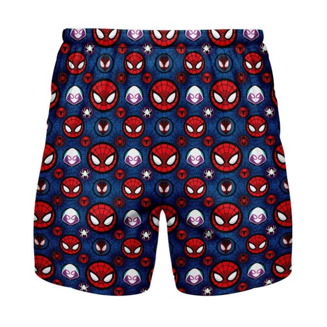 Unleash Your Inner Hero: Spider-Man Print Men'S Shorts - Vibrant & Comfy!