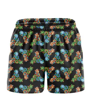 Men'S Fun Dragon Print Black Shorts – Comfortable & Stylish Summer Wear