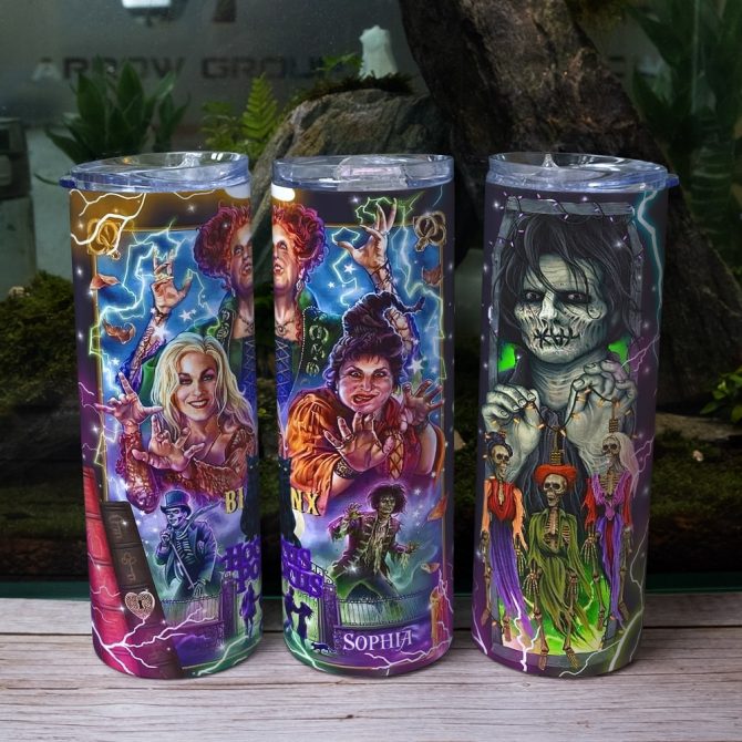 Spooky Season Horror Movie Witch Tumbler - 20Oz Stainless Steel Insulated Cup For Halloween Enthusiasts - Image 4