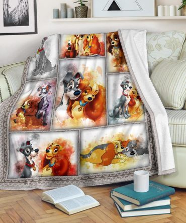 Cozy Cartoon Dogs Fleece Blanket - Perfect Gift For Animal Lovers & Kids Room Decor