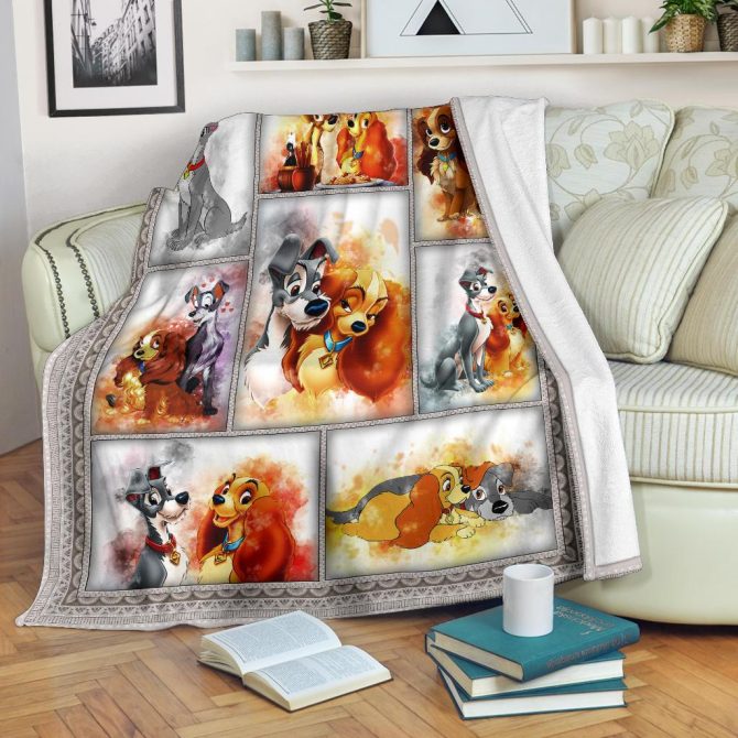 Cozy Cartoon Dogs Fleece Blanket - Perfect Gift For Animal Lovers & Kids Room Decor