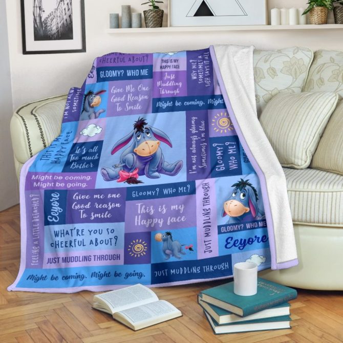 Cozy Eeyore Fleece Blanket - Cute & Inspirational Quotes For Kids & Adults - Perfect Gift! - Image 2