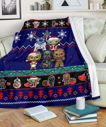 Cozy Star Wars Holiday Fleece Blanket – Funko Pop Design, Perfect Gift For Fans
