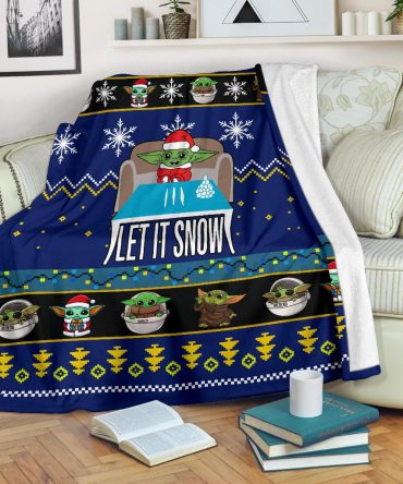 Cozy Baby Alien Holiday Blanket - 'Let It Snow' Design For Ultimate Comfort