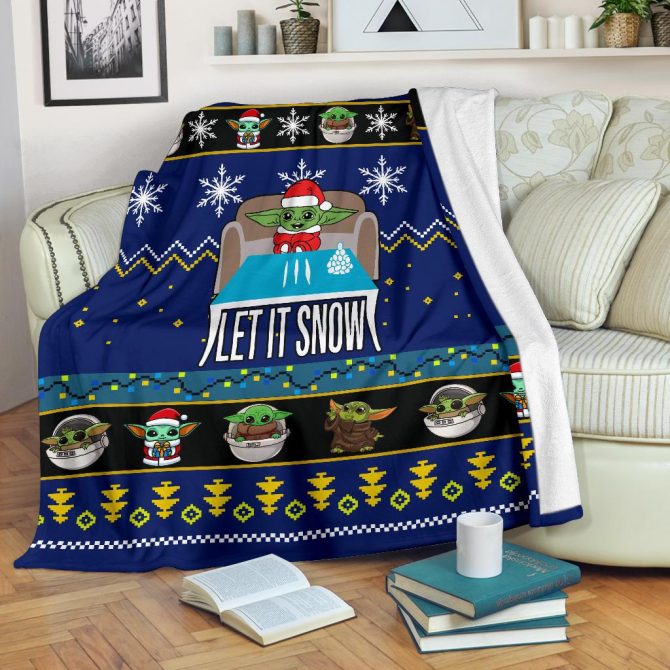 Cozy Baby Alien Holiday Blanket - 'Let It Snow' Design For Ultimate Comfort