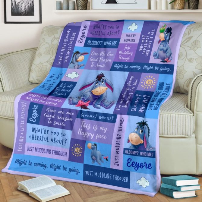 Cozy Eeyore Fleece Blanket - Cute & Inspirational Quotes For Kids & Adults - Perfect Gift! - Image 3