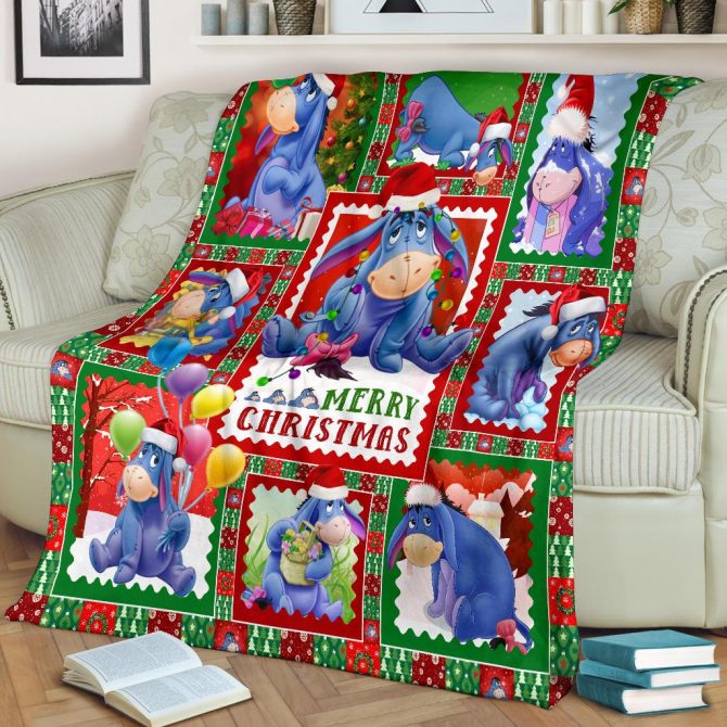 Cozy Christmas Eeyore Blanket - Festive Comfort For Kids, Perfect Holiday Gift! - Image 4