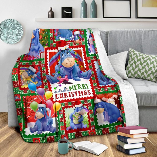 Cozy Christmas Eeyore Blanket - Festive Comfort For Kids, Perfect Holiday Gift! - Image 5