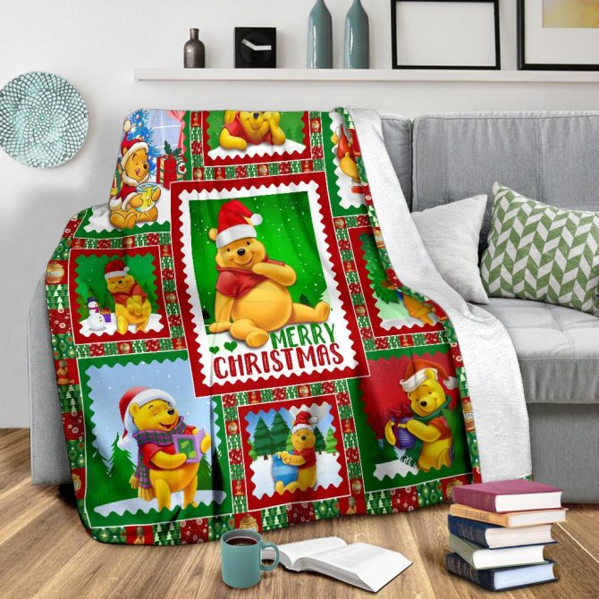 Cozy Christmas Blanket With Santa Bear Design - Festive Holiday Decor Throw - Image 3