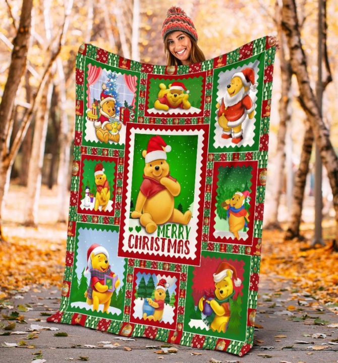 Cozy Christmas Blanket With Santa Bear Design - Festive Holiday Decor Throw - Image 4