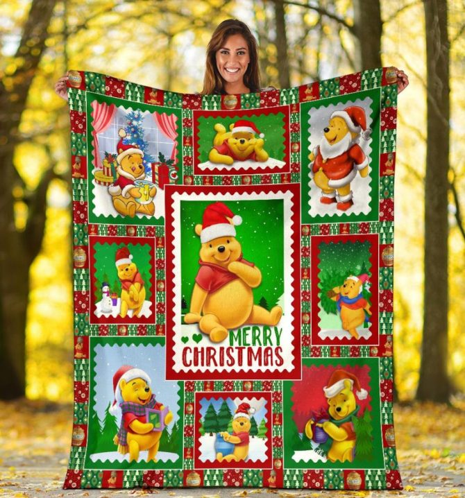 Cozy Christmas Blanket With Santa Bear Design - Festive Holiday Decor Throw - Image 5