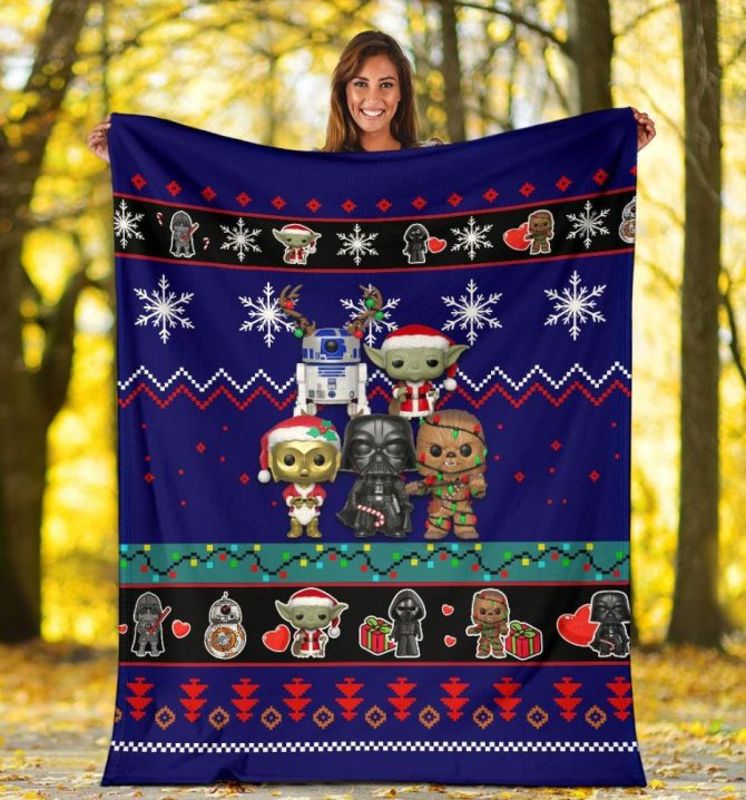 Cozy Star Wars Holiday Fleece Blanket – Funko Pop Design, Perfect Gift For Fans - Image 5