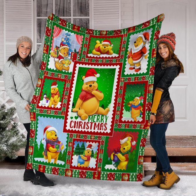 Cozy Christmas Blanket With Santa Bear Design - Festive Holiday Decor Throw - Image 6