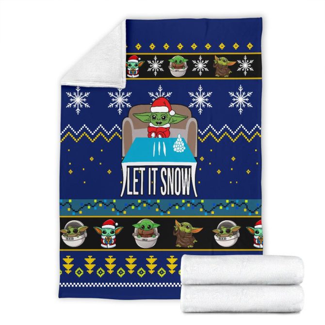 Cozy Baby Alien Holiday Blanket - 'Let It Snow' Design For Ultimate Comfort - Image 7