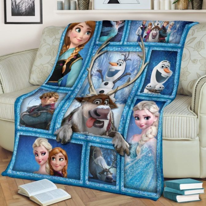 Cozy Up With Disney Frozen Fleece Blanket – Elsa, Anna & Olaf Design – Perfect Gift For Kids & Fans! - Image 2