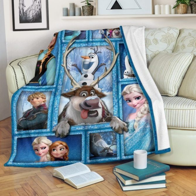 Cozy Up With Disney Frozen Fleece Blanket – Elsa, Anna & Olaf Design – Perfect Gift For Kids & Fans!