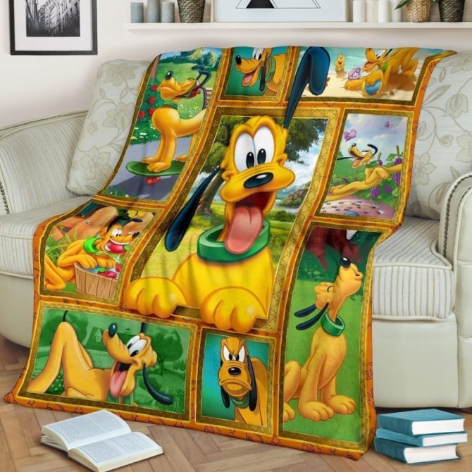 Cozy Cartoon Dog Fleece Throw Blanket - Vibrant Design, Perfect For Kids & Disney Fans - Image 2