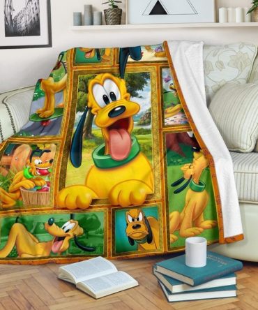 Cozy Cartoon Dog Fleece Throw Blanket - Vibrant Design, Perfect For Kids & Disney Fans