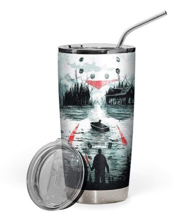Stay Cool & Spooky: 20Oz Insulated Horror-Themed Tumbler With Lid & Straw – Perfect For Travel & Gifts!