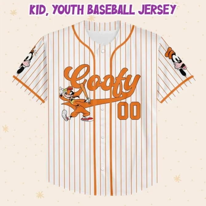 Custom Goofy Baseball Jersey - Personalized Name & Number - Kids/Youth/Adult Sizes - Image 2