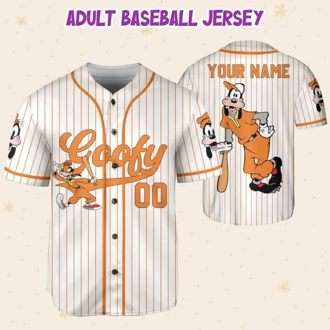 Custom Goofy Baseball Jersey - Personalized Name & Number - Kids/Youth/Adult Sizes - Image 5