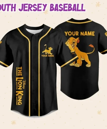 Custom Lion King Baseball Jersey - Personalized Name For Kids/Youth/Adults