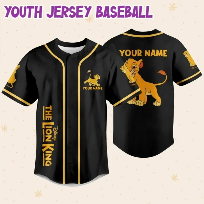 Custom Lion King Baseball Jersey - Personalized Name For Kids/Youth/Adults - Image 5