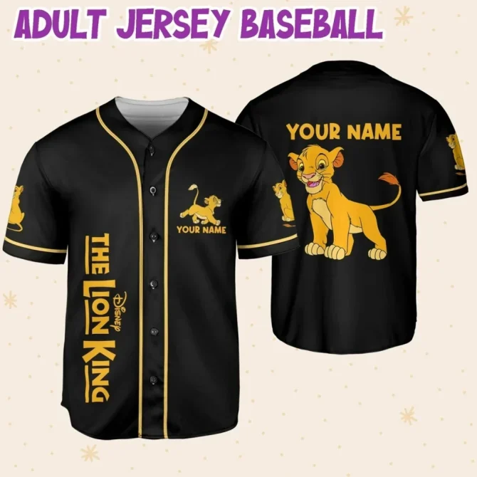 Custom Lion King Baseball Jersey - Personalized Name For Kids/Youth/Adults - Image 6