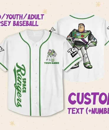 Custom Toy Story Baseball Jersey - Space Rangers Design For Kids/Adults - Add Name & Number!