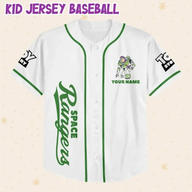Custom Toy Story Baseball Jersey - Space Rangers Design For Kids/Adults - Add Name & Number! - Image 2