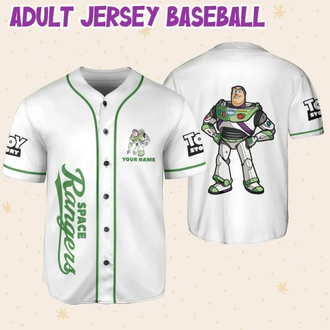 Custom Toy Story Baseball Jersey - Space Rangers Design For Kids/Adults - Add Name & Number! - Image 6