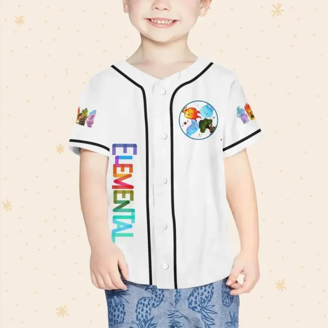 Customizable Elemental Baseball Jersey For Kids/Youth/Adults - Add Your Name & Number! - Image 4