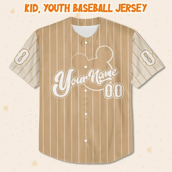 Custom Kids/Youth/Adult Disney Baseball Jersey With Name & Number - Unique Gift! - Image 2