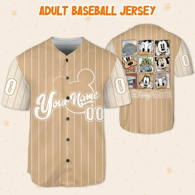 Custom Kids/Youth/Adult Disney Baseball Jersey With Name & Number - Unique Gift! - Image 5