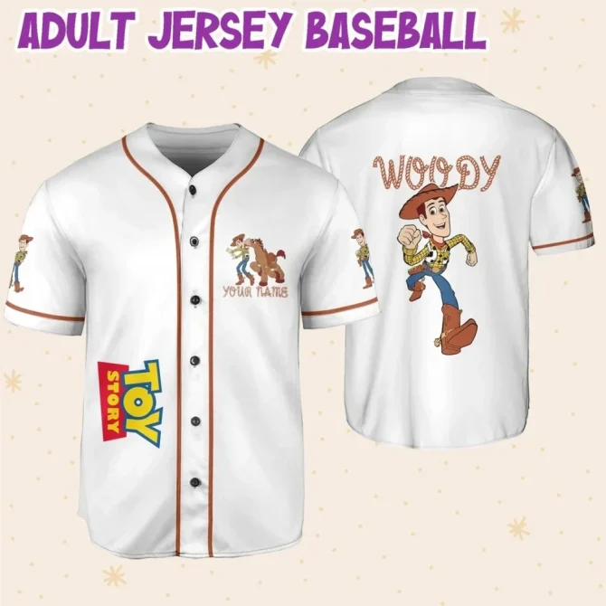 Custom Toy Story Baseball Jersey - Kids/Youth/Adult Sizes - Add Your Name & Number - Image 6