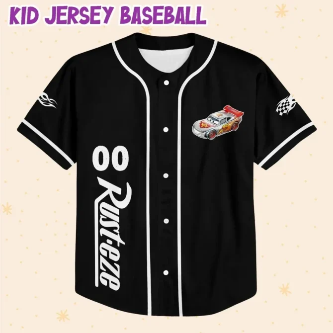 Custom Lightning Mcqueen Baseball Jersey - Kids, Youth & Adult Sizes - Personalize Your Name & Number - Image 2