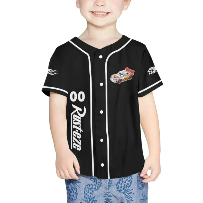 Custom Lightning Mcqueen Baseball Jersey - Kids, Youth & Adult Sizes - Personalize Your Name & Number - Image 4