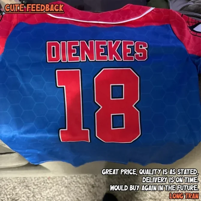 Custom Spider-Man Baseball Jersey For Kids/Youth/Adults - Personalize Name & Number! - Image 6