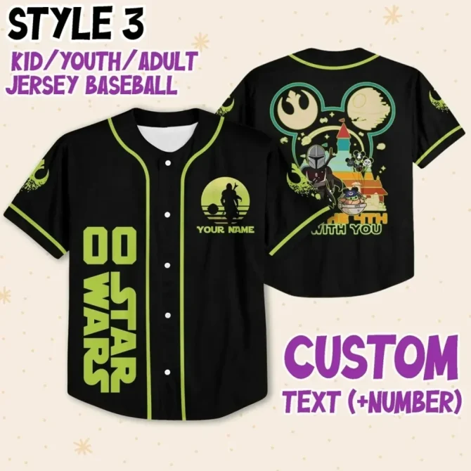 Custom Star Wars Baseball Jersey - Kids/Youth/Adult - Personalize With Your Name - Image 4