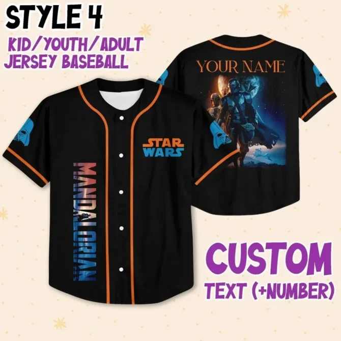 Custom Star Wars Baseball Jersey - Kids/Youth/Adult - Personalize With Your Name - Image 5