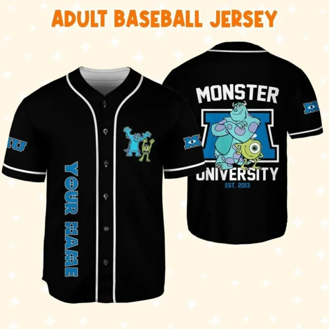 Custom Monster University Baseball Jersey - Personalized For Kids, Youth & Adults - Unique Gift Idea! - Image 4