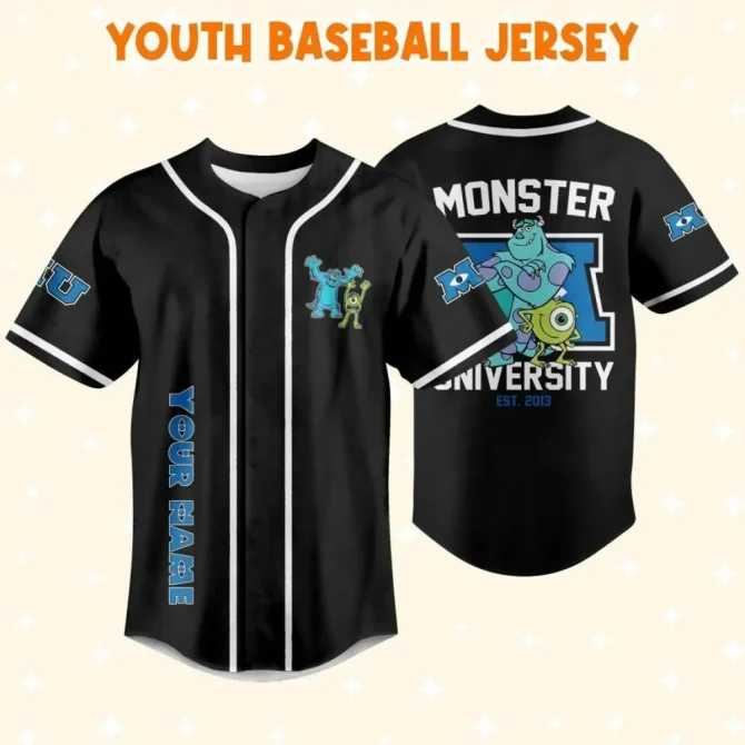 Custom Monster University Baseball Jersey - Personalized For Kids, Youth & Adults - Unique Gift Idea! - Image 6