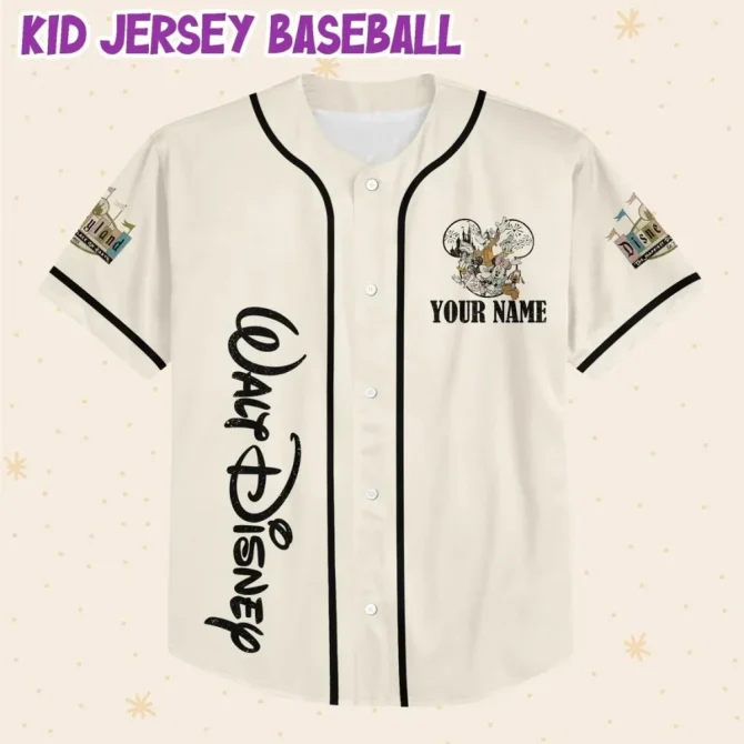 Custom Disney Baseball Jersey For Kids/Youth/Adults – Personalize With Name & Number - Image 2