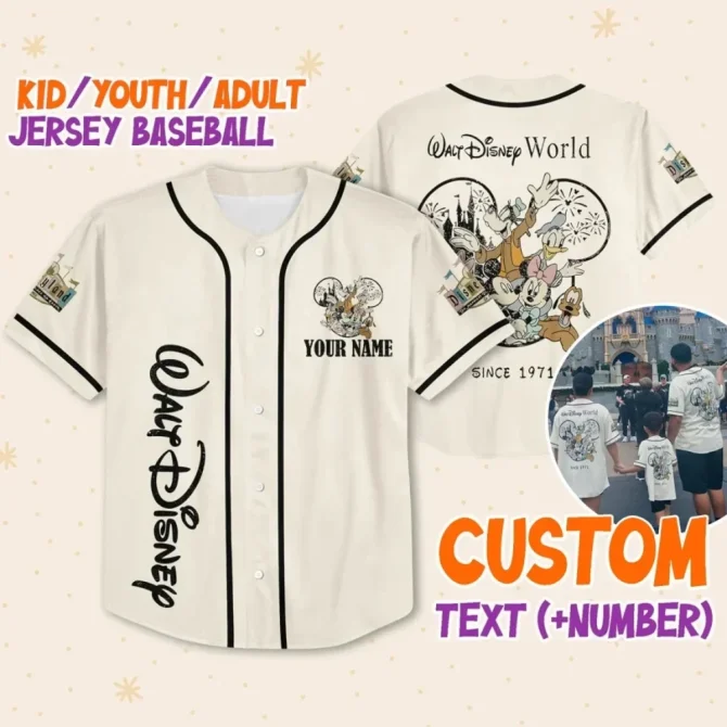 Custom Disney Baseball Jersey For Kids/Youth/Adults – Personalize With Name & Number