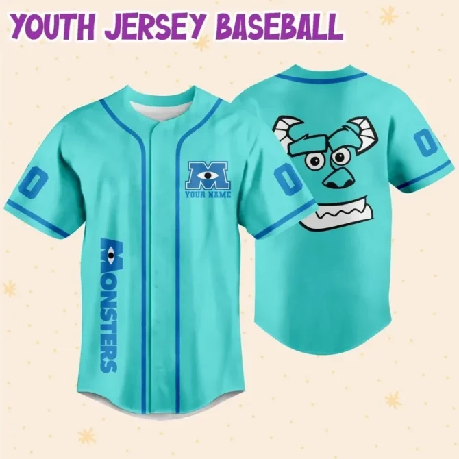 Custom Monster Baseball Jersey For Kids/Youth/Adults - Personalized Name & Number - Image 4