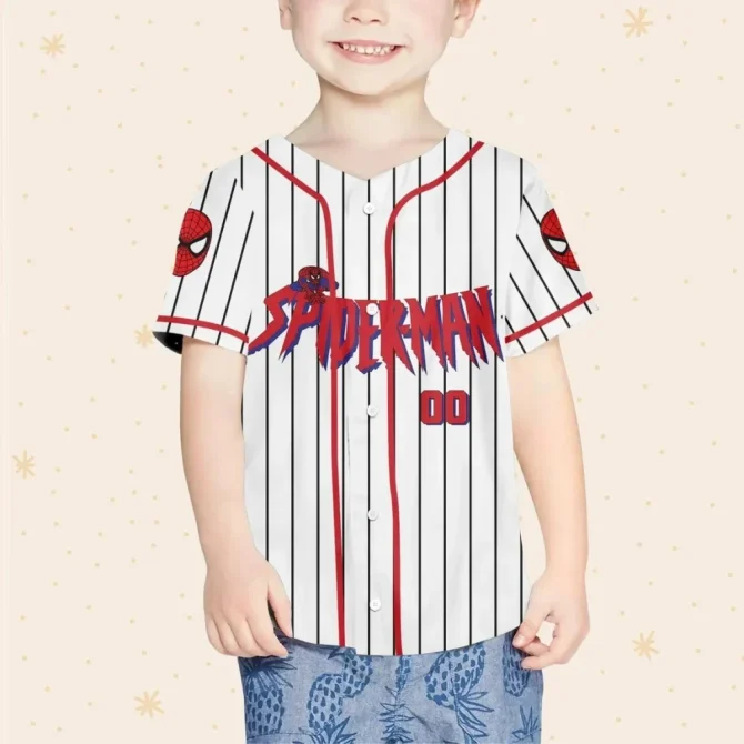 Custom Spider Hero Baseball Jersey - Kids/Youth/Adult - Personalize Name & Number! - Image 5