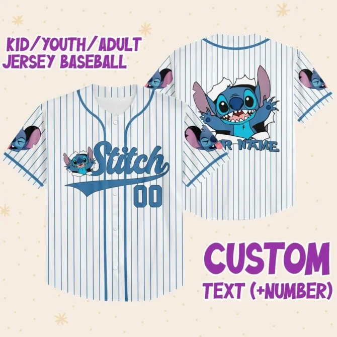 Custom Stitch Baseball Jersey For Kids/Youth/Adults - Personalized Text & Number