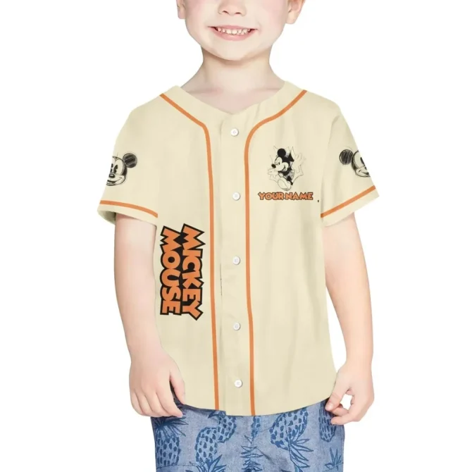 Customizable Mickey Mouse Baseball Jersey For Kids, Youth & Adults - Add Your Name! - Image 5