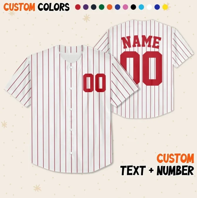 Custom Baseball Jersey – Personalize Name & Number – Multiple Colors Available! - Image 3